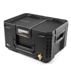 Caixa Organizadora Modular para Ferramentas Stacktech TB-B1-B-50 com Bandeja Interna Toughbuilt Brasil Caixa Organizadora Modular Stacktech TB-B1-B-50 com Vedação IP65 Toughbuilt Brasil