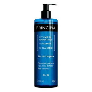 Gel de Limpeza Facial Principia 11,5% Mix de Tensoativos 10% Glicerina 5% 1% PCA Sódio GL-02 500ml