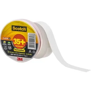 Fita isolante branco 19 mm x 20 m Scotch 35+ HB004482517 - 3M