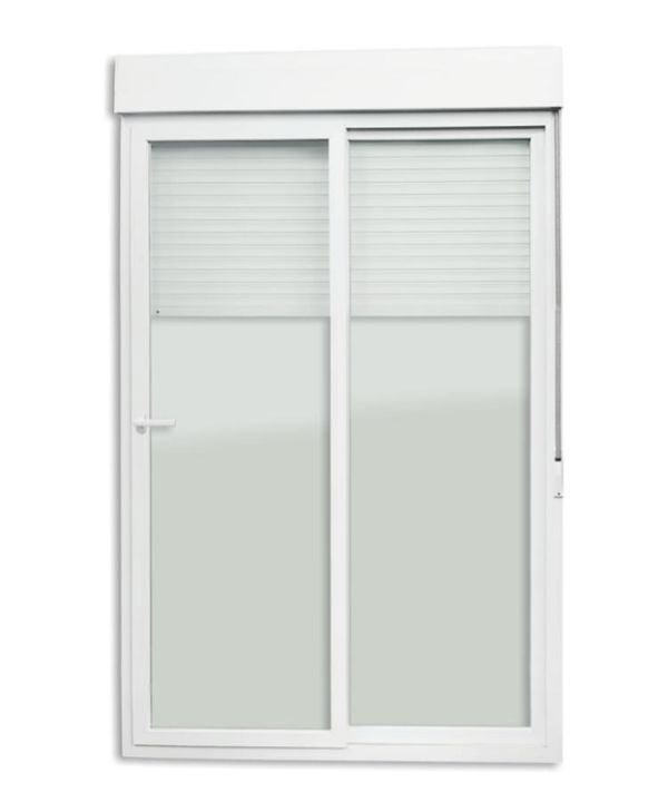 Porta de PVC Acústica com Persiana Integrada Cremona - 230X180