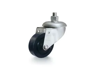 Rodízio giratório 3" borracha termoplástica com rosca GRR 312 BIN ROD-CAR