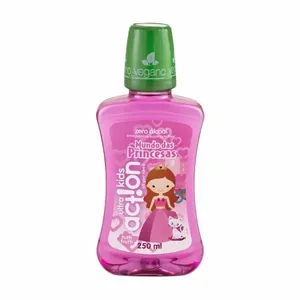 Enxaguante Bucal Ultra Action Kids Princesas Tutti Frutti 250ml