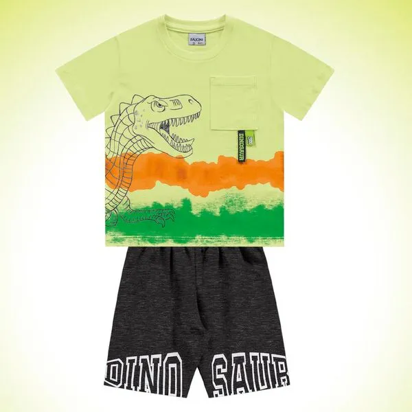 Conj. Camiseta/ Ber. MM - Molet - Verde Conj Camiseta Ber MM - Molet - Verde - 2