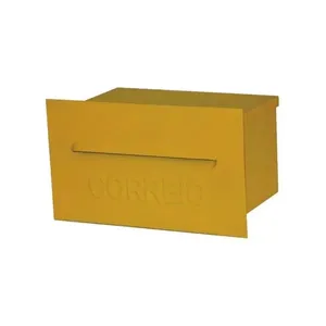 Caixa de Correio para Cartas Brasileirinha Embutir 15x21x12cm Amarelo Metalmig Caixa de Correio para Cartas Brasileirinha Embutir Amarelo Metalmig