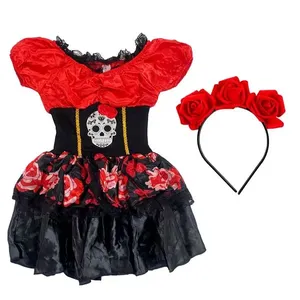Fantasia Infantil Caveira Mexicana Ione E Eduardo Tamanho GG 8/9 Anos (MP)
