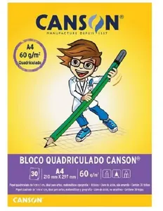 Bloco Desenho A4 30 Folhas 60g Quadriculado