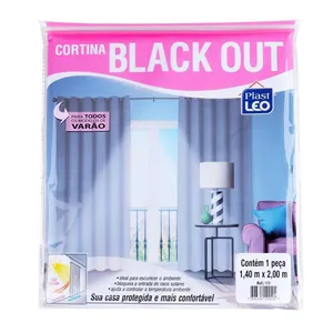 Blackout para Varão 1 Face 140x200cm Plast Leo Cinza