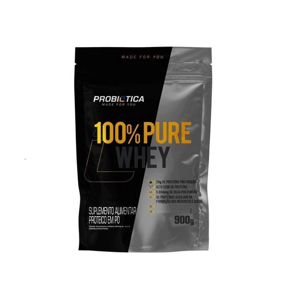 100% Pure Whey Refil 900g Sabor Cookies E Cream