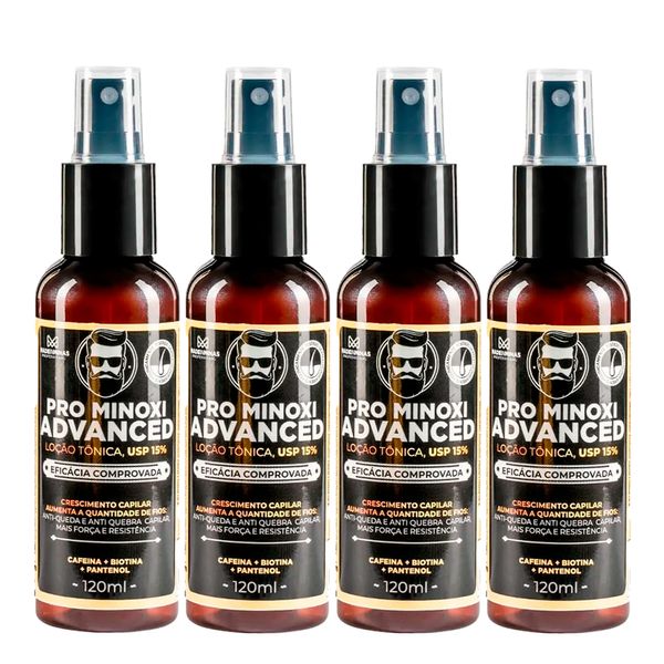 Kit Tônico Capilar Pro Minoxi Advanced 120ml - 4 Unidades