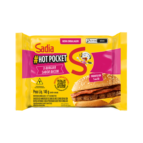 Sanduíche Hot Pocket Sadia X-Bacon 145g