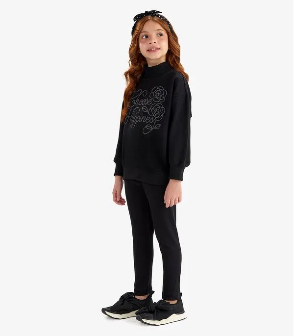 Conjunto Blusão com Legging Rovi Kids Preto 10