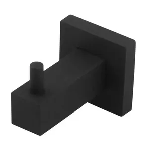 Cabide de Parede 4007 Quadratt Black Luxo para Banheiro e Lavabo Preto Fosco Imperatriz Metais Cabide de Parede 4007 Quadratt Black Luxo Preto Fosco Imperatriz Metais