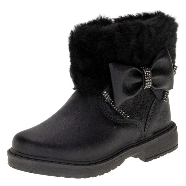 Bota Infantil Feminina Lily Kids 15093 PRETO 23
