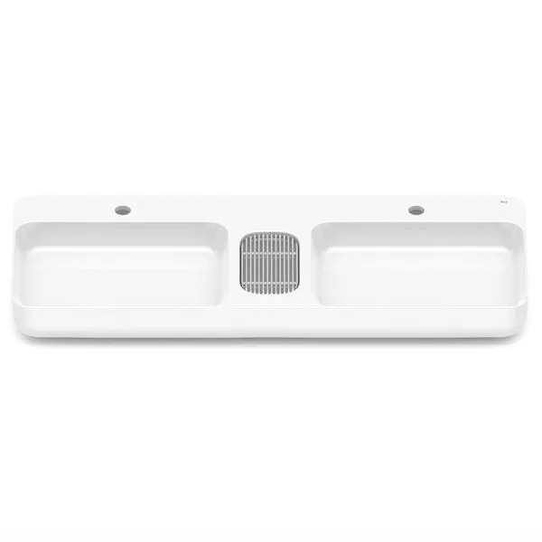 Cuba de Apoio Roca Infinity Quadrada Com Mesa 110x42cm - Branca (MP)