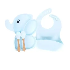 Kit Alimentação Baby Style Elefantinho 4 Peças Azul 9058 (MP)