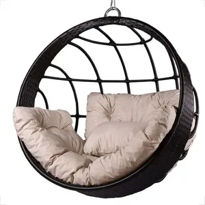 Cadeira Suspensa Balanço Ninho Jardim Gourmet Alumínio Teto preto c1