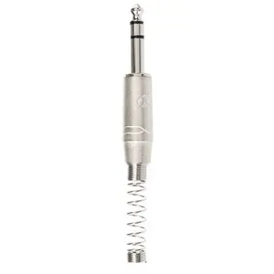 Conector P10 Macho Estéreo Niquelado com Mola - RJ3PP-NN