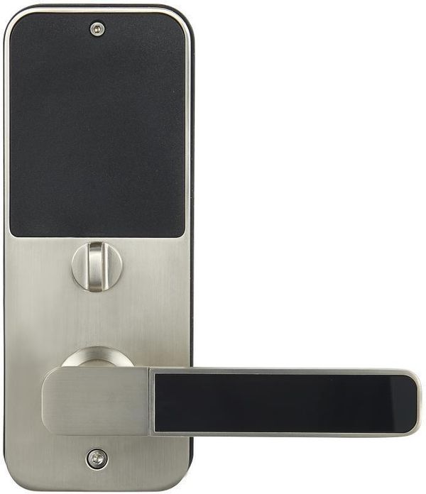 Fechadura Eletrônica Papaiz Smart Lock Prata Esquerda