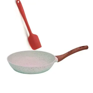 Frigideira Indução rev. ceramico 24 cm- Marmore - espatula
