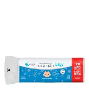 Algodão Quadrado Ever Care Baby 100 Unidade