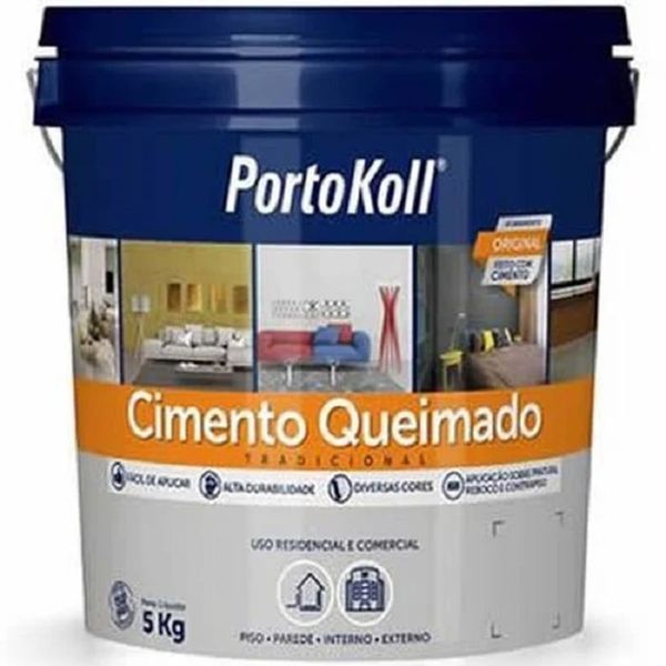 Textura Efeito Cimento Queimado Marrom Fendi 5kg PortoKoll