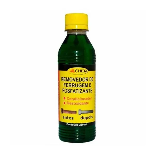 Removedor de Ferrugem e Fosfatizante 250ml Proteção para Metais Ferrosos com Camada Protetiva Allchem Removedor de Ferrugem e Fosfatizante - Fosfatizante 250ML para Metais Ferrosos