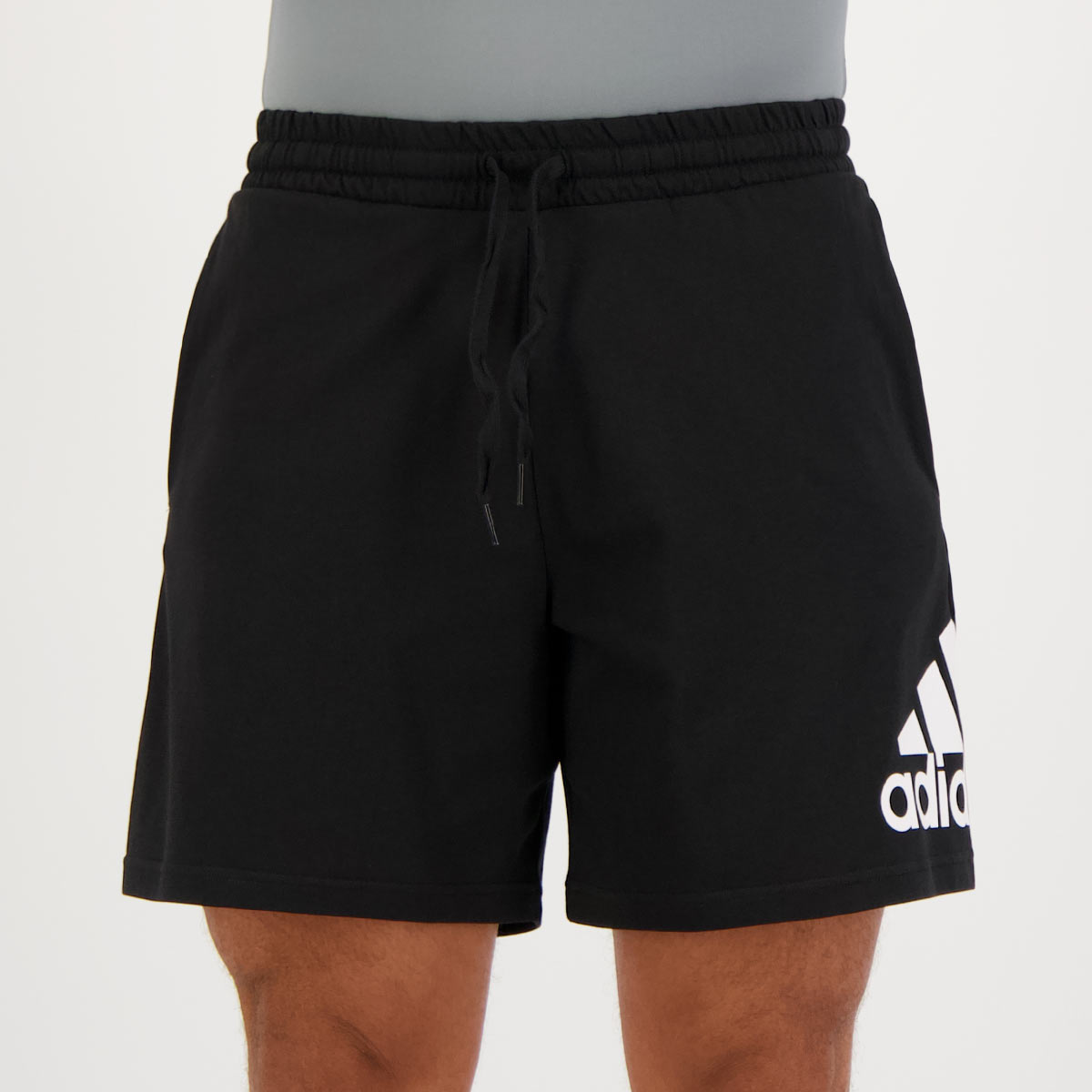 Bermuda Adidas Logo Preta e Branca