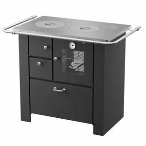 Fogão a Lenha Elevare Industrial Master Nº 02 Direito Preto com Chapa de Alumínio e Forno Fogão a Lenha Elevare Industrial Master Nº 02 Direito Preto com Forno e Chapa de Alumínio