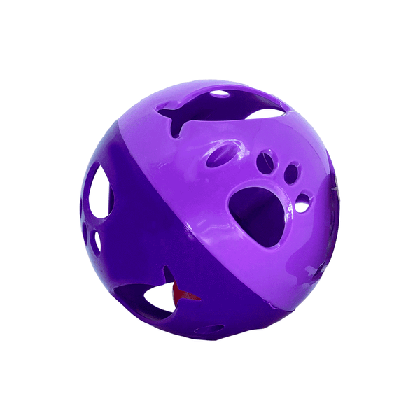 Brinquedo Bola de Plástico para Gato com Guizo Lilás Savana Único