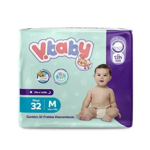 Fralda V.Baby Dia e Noite Mega M 32 Unidades