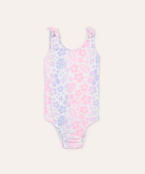 maiô infantil alça com amarração floral proteção uv colorido 6