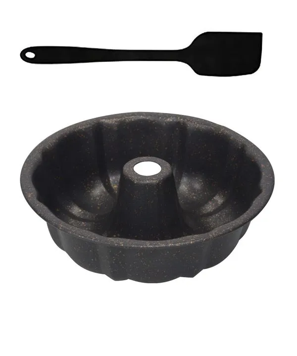 Forma para Flan Pudim bolo cone no meio com espatua