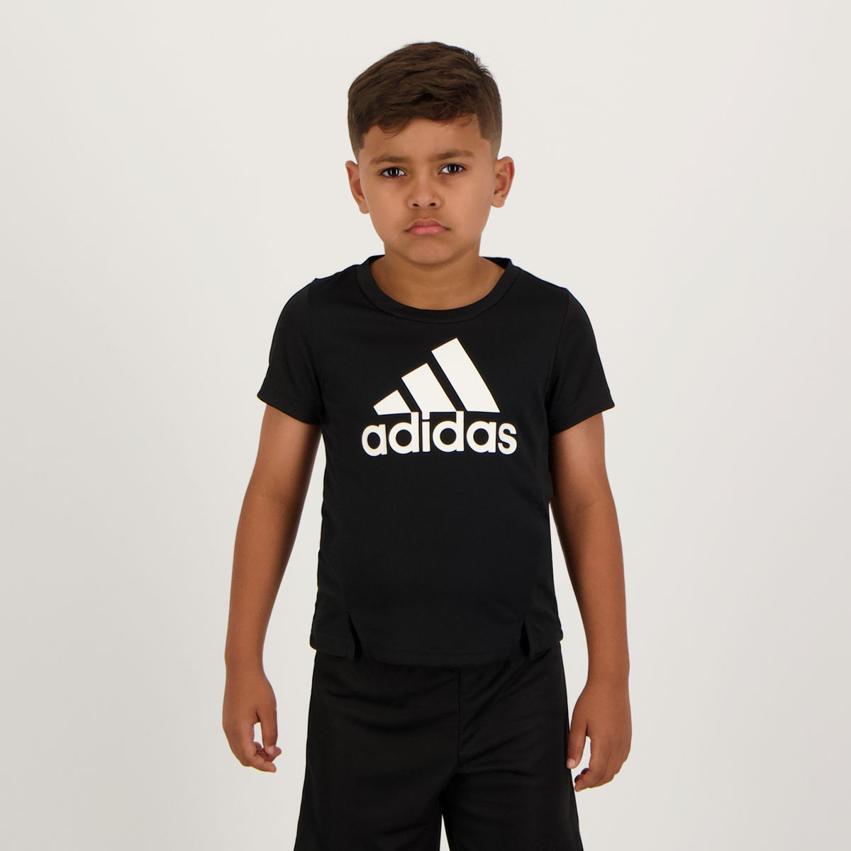 Camiseta Adidas Big Logo Juvenil Preta