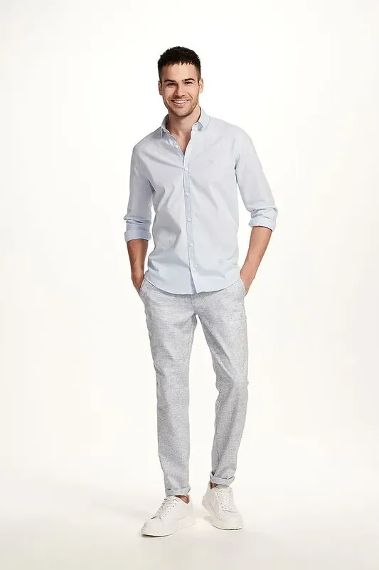 Calça Casual Chino Relaxed - Marinho - 50