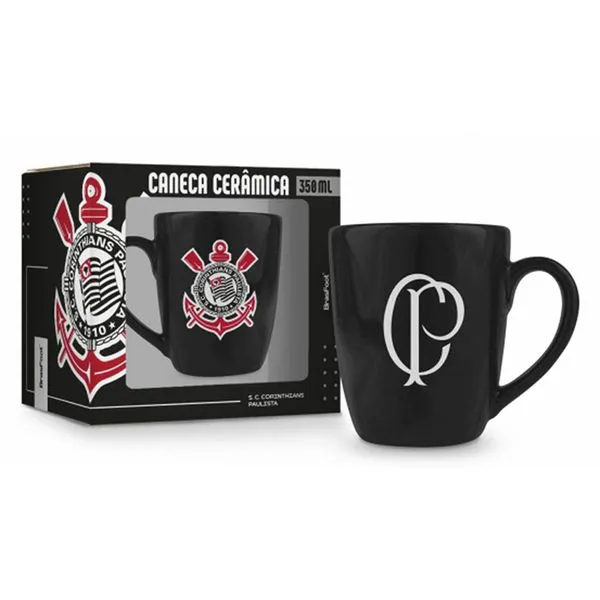 Caneca Cerâmica Prime Times 350ml Corinthians 12938 - Brasfoot