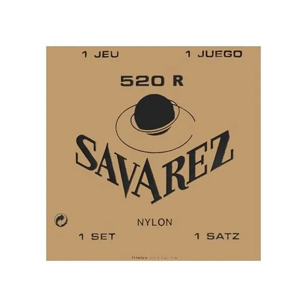 Encordoamento para Violão Nylon Traditionnels 520R Tensão Média 6 Cordas Roundwound Savarez Encordoamento Violão Nylon Traditionnels 520R Tensão Média Savarez