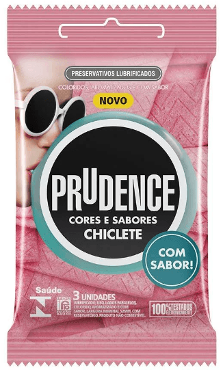 Preservativo Prudence chiclete com 3 unidades