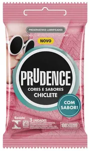 Preservativo Prudence chiclete com 3 unidades
