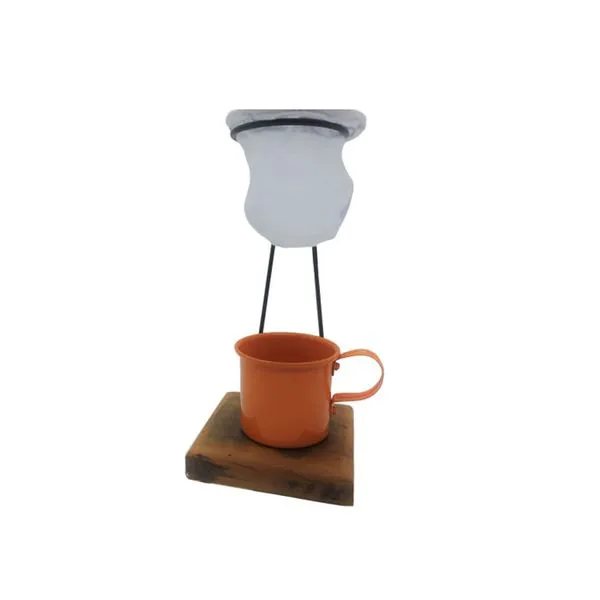 Kit de Café Egoista - Individual - 1 caneca Laranja - Demolição - feito a mão