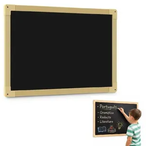 Lousa Quadro Negro Junges Escolar de MDF 40x60cm para Parede Mural Recados Cardápio Preto Lousa Quadro Negro Junges Escolar MDF 40x60cm Mural Recados Preto