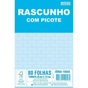 BLOCO PARA RASCUNHO C/PICOTE E GRAMPO 80F.80X11,5