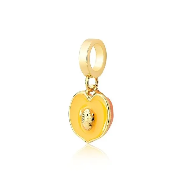 Charm Pêssego Revestido Em Ouro
