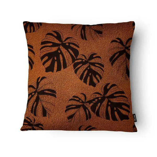 Capa Almofada Floral Folhas Bouclê 43x43cm FLB06 - Tuti Gottô