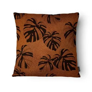 Capa Almofada Floral Folhas Bouclê 43x43cm FLB06 - Tuti Gottô