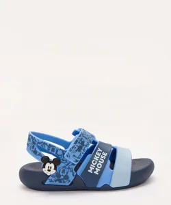 sandália infantil mickey com velcro azul 20