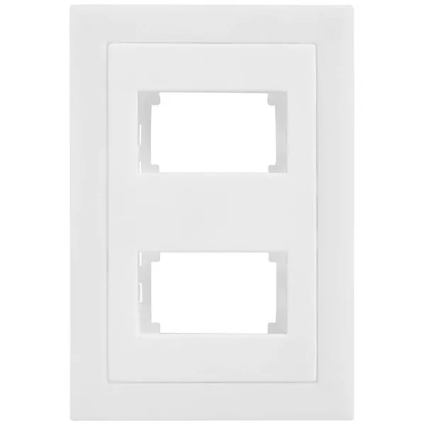 Placa 4x2 para 2 Módulos com Suporte Cinza Fosco - EKC-30000/38 - DICOMPEL