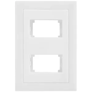 Placa 4x2 para 2 Módulos com Suporte Cinza Fosco - EKC-30000/38 - DICOMPEL