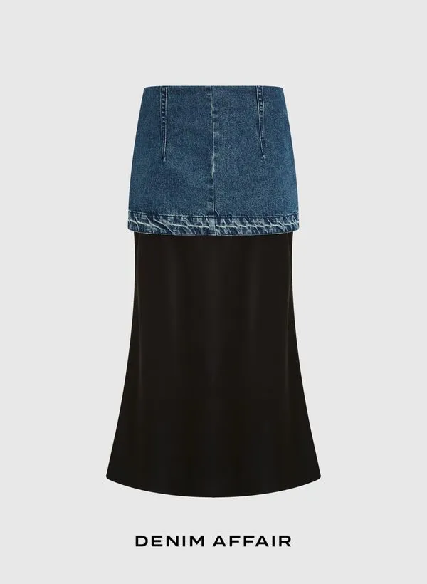 Saia Lilly VIntage Blue Jeans Bo.Bô Feminina 36