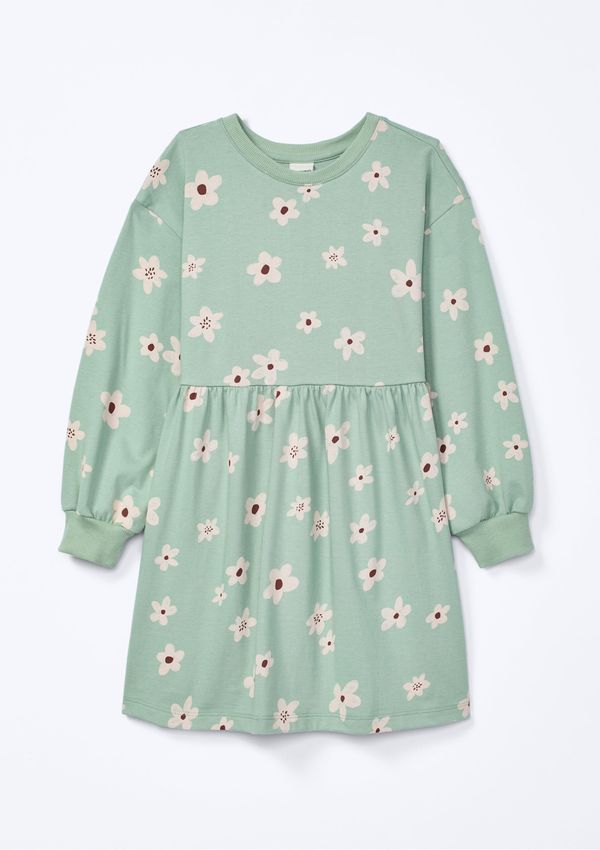 Vestido Infantil Manga Longa Estampado - Verde 006