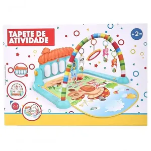 Ginásio De Atividades 2 Em 1 - Piano Com Som E Chocalhos - Bbr Toys